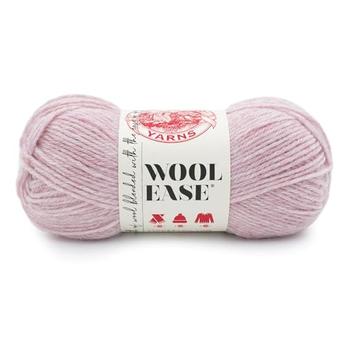 Image of Lion Brand Yarn Wool-Ease Yarn, Worsted-Weight Yarn for Knitting and Crocheting, 1 Pack, Blush Heather