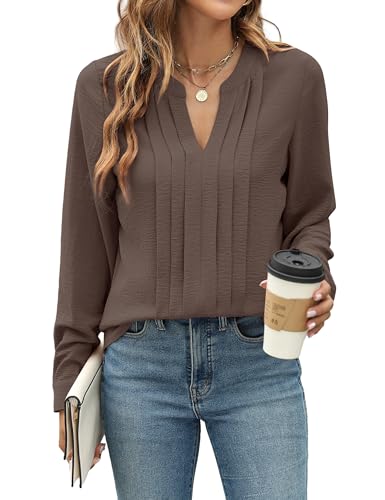 Image of Blooming Jelly Women's Long Sleeve Blouses Dressy Casual Business Work Tops