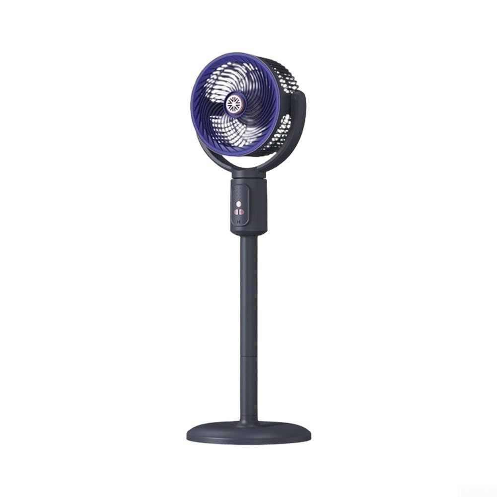 Ventilador de Pie Recargable 6000mAh Silencioso con Mando(Black Style 2)