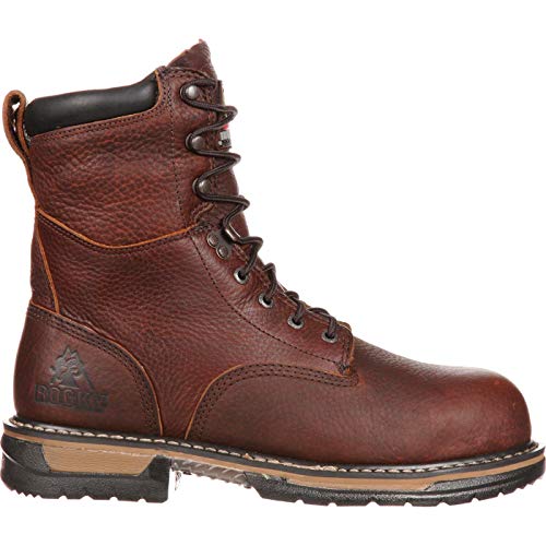Rocky Men's Iron Clad 8' Waterproof Non-Steel Boot,Bridle Brown,12 W US