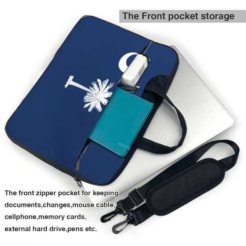 South Carolina Flag Print Laptop Adjustable Shoulder Strap With Handle Accessory Pocket For Men Women3
