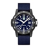 ルミノックス LUMINOX 腕時計 Sea Bass Carbonox グリーンロゴ X2.2003.ND ネイビー 44mm ナイロンバンド 日本未発売モデル スイス製 ミリタリー [並行輸入品]