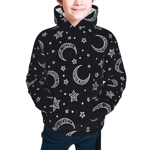 Stars and Moons Kid Hoodies Boys Sweatshirts Girls Pullover with Pocket3