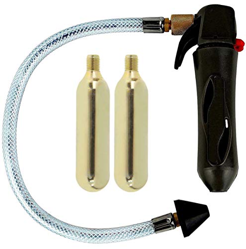 Göksu Threaded CO2 Cartridge Gallo Drain Gun Blaster Cleaner for A/C Condensate Lines Starter Kit with Drain Hose