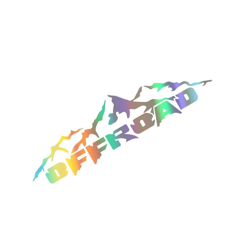 4x4 Off Road Car Sticker Pickup Door Vinyl Decal Decoration(Colorful Laser,100x26cm)