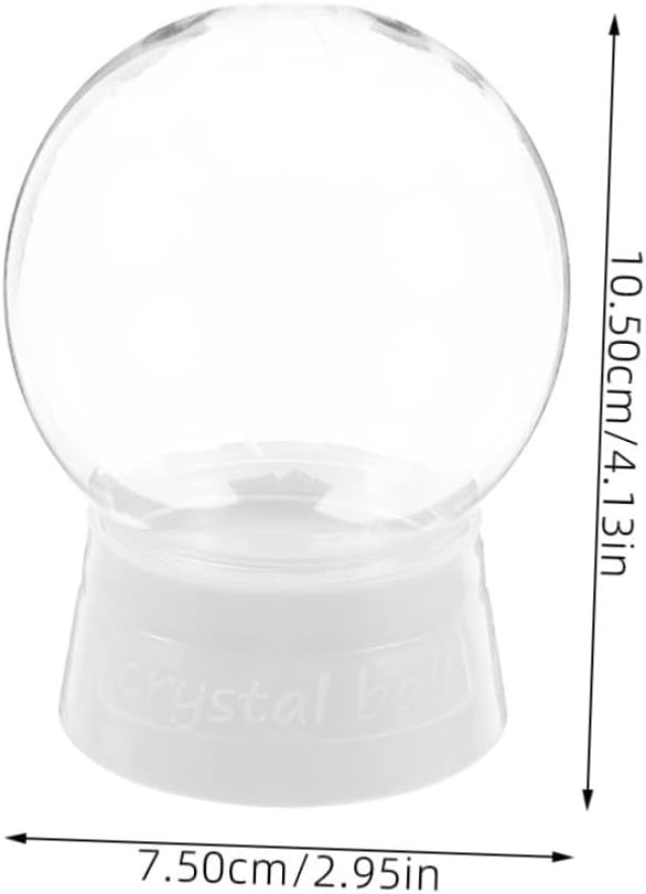 6pcs Create Your Own Snow Globe DIY Empty Globes Kit for Homemade Decor