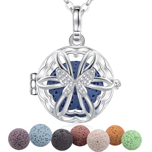 ⭐⭐⭐⭐ Collana Ciondolo con pietra lavica – Aromaterapia e Profumo