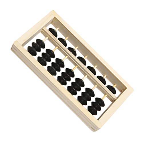 Image of Mini Wooden Abacus Decoration Abacus Photo Prop Miniature Ornament for Desktop Decoration Home Teacher Education Tool DIY Model Display 6.10 X 3.07 X 0.78 in