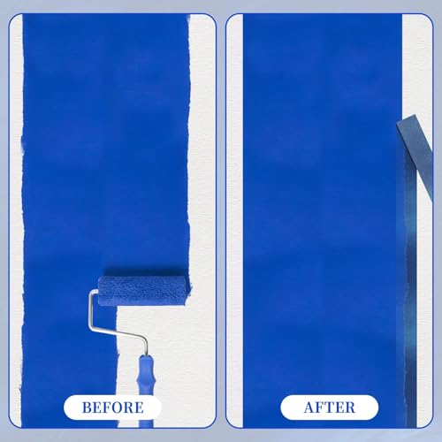 Image of 4 Pack Blue Painter's Tap丨 Blue Masking Tape, Fine Line Masking Tape 0.2 inch inch, 0.27 inch inch, 0.39 inch inch, 0.47 inch inch X22 Yard Blue Tape Thin Automotive Pinstripe Tape for Paint, Art, Tumblers - Total 87 Yard