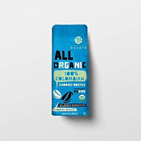 NuEats, All Organic Ground Coffee, 100% Arabica, Roasted in NYC, Medium Roast, Colombian, 12oz Cover