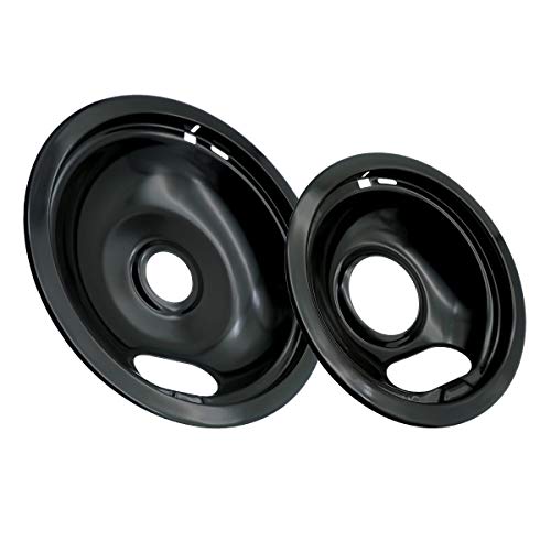 Siwdoy W10288051 Porcelain Drip Pan Bowls Compatible with Whirlpool Amana Crosley Frigi-daire, 2pcs 6\" 93169204b and 2pcs 8\" 93169205b, 4 Pack - Thumbnail 4