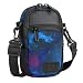 USA GEAR Compact Camera Case (Galaxy) Point and Shoot Camera Bag with Accessory Pockets, Rain Cover and Shoulder Strap - Compatible with Sony CyberShot, Canon PowerShot ELPH, Nikon COOLPIX and More