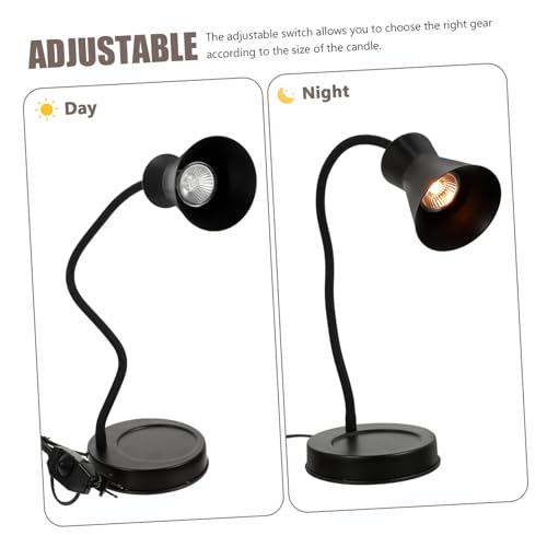 PRETYZOOM 1 Set Wax Lamp Candle Warmer Table Lamp Melted Wax Light Bedside Lamp Decor Table Candle Wax Warmer Candle Lamp Home Decor Minimalist Table Lamp Metal Adjustable Small Lights