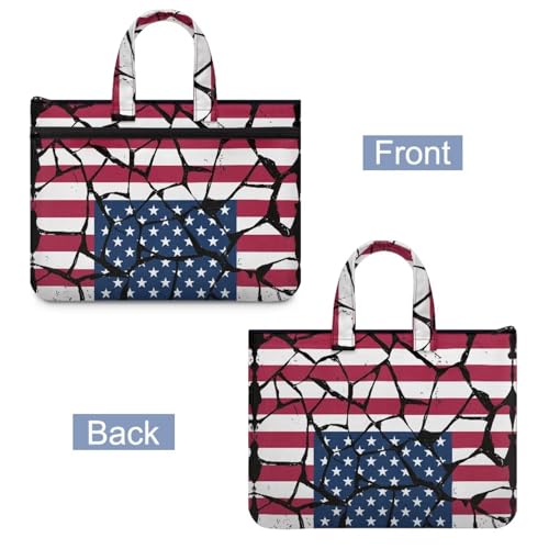 Canvas Document Bag Document Pouch with Zipper Large Double Pockets File Bag with Handle Portable Briefcase Canvas Tote Bag2