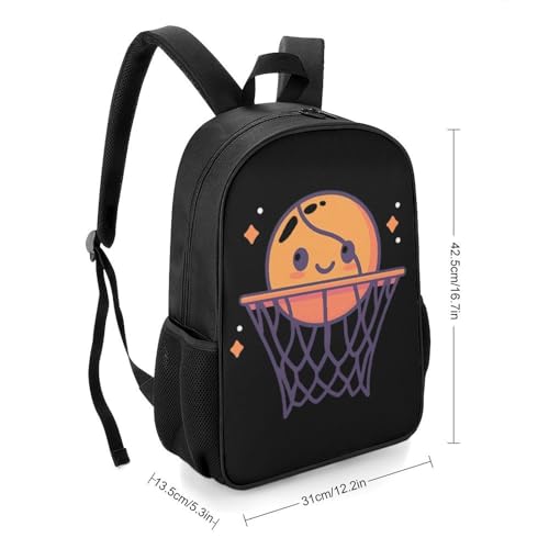 Basketball Hoop Travel Backpack Casual Daypack Shoulder Bag with Adjustable Shoulder Straps for Hiking2