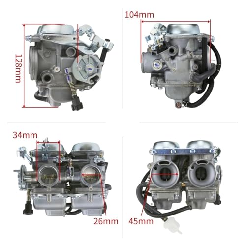 Carburateur de pour moto double cylindre en alliage haute précision