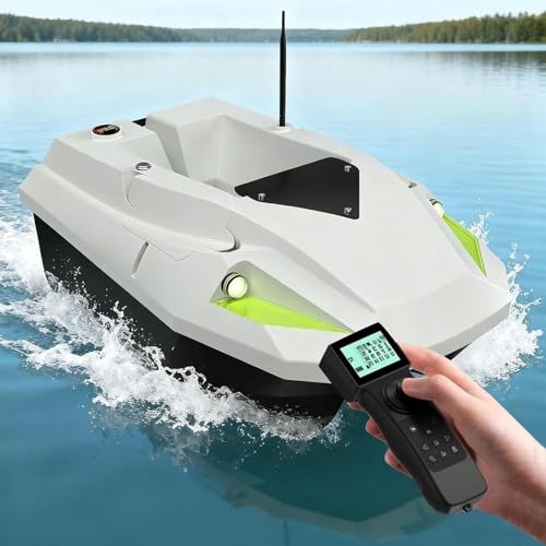 Bateau amorceur de pêche vent de face évitez les dérives avec le GPS