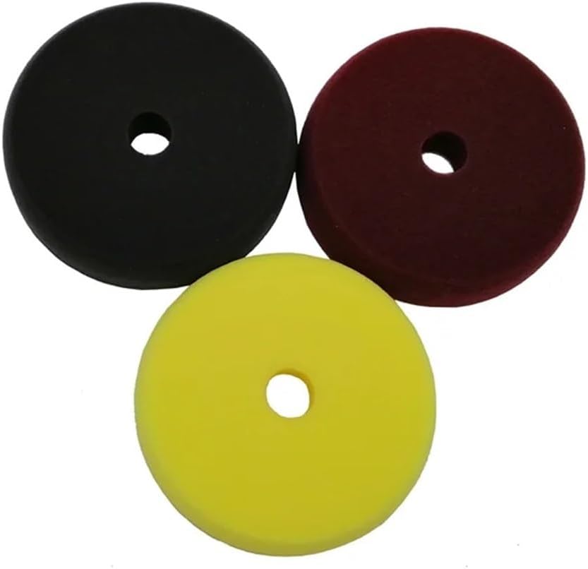 5Inch Polishing Pad Buffing for DA Polisher 125mm Polish Pad for Cars Body Polish Automotive Polishing(3 Color Mixed)