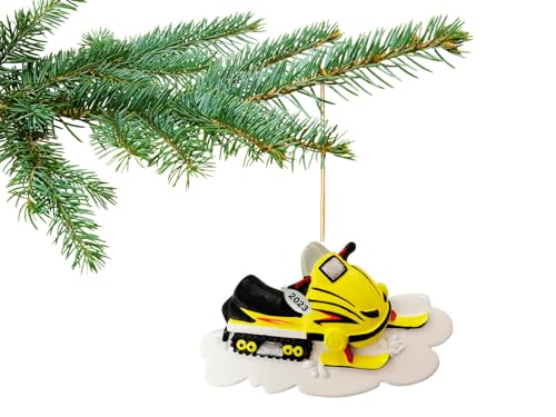 Snowmobile Ornament 2023, Snowmobile Gifts, Snowmobiling Christmas Ornament - Easy to Personalize at Home, Comes in A Gift Box So It\'s Ready for Giving