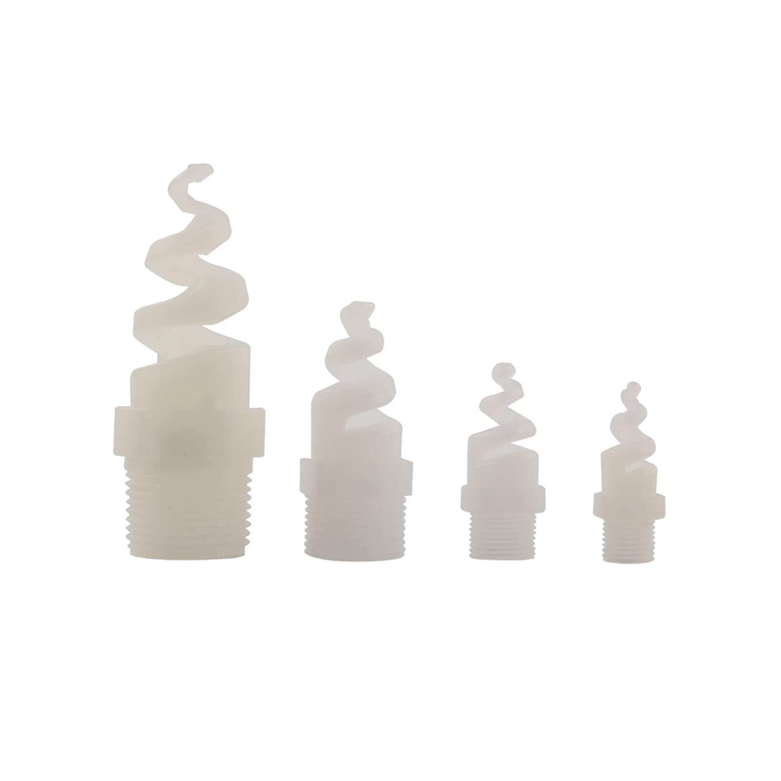 Evwgnpqrv One Color Full Cone Spiral Nozzles, Sprinkler Pipe Fittings Plastic Spiral Cone Atomizing Nozzle Multiple Sizes Multicolor