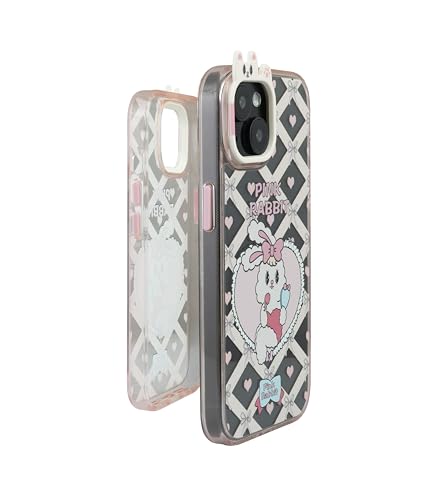 Image of Pink Rabbit Case Cover for iPhone 15 | Cute Animal Design | Soft TPU Back Cover | Slim Fit & Shockproof | Anti-Scratch Finish | Lightweight Protective Case