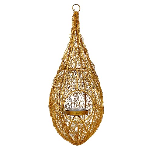 Image of Webelkart Premium Hanging Bird Cage Nest Hanging tealight Candle Holder for Home and Office Decor| laltern Candle Holder| Diwali Decorations Items for Home Decor | Diwali Candle Holder (11 inch)