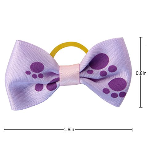 MEWTOGO 30 pcs/15 Pairs Dog Hair Bows with Rubber Bands-Pet Hair Accessories for Girl Puppy Small Dogs (Rubber Band) - Image 3