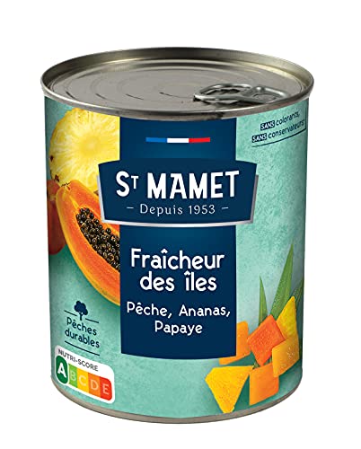 ST MAMET Depuis 1953 Fraicheur des îles Pêche, Ananas, Papaye 840g Cover