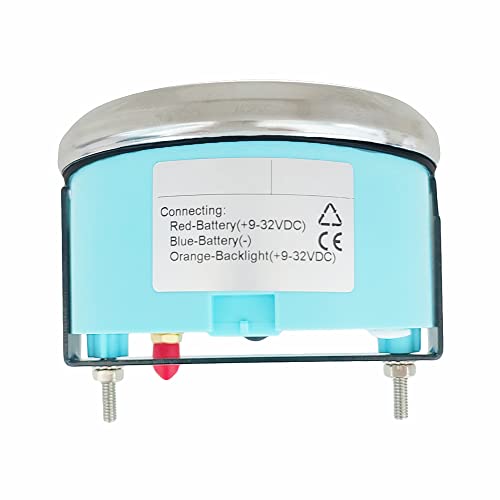 Compteur de vitesse GPS 85 mm 0-80 MPH étanche noir et inox pour bateau - 4
