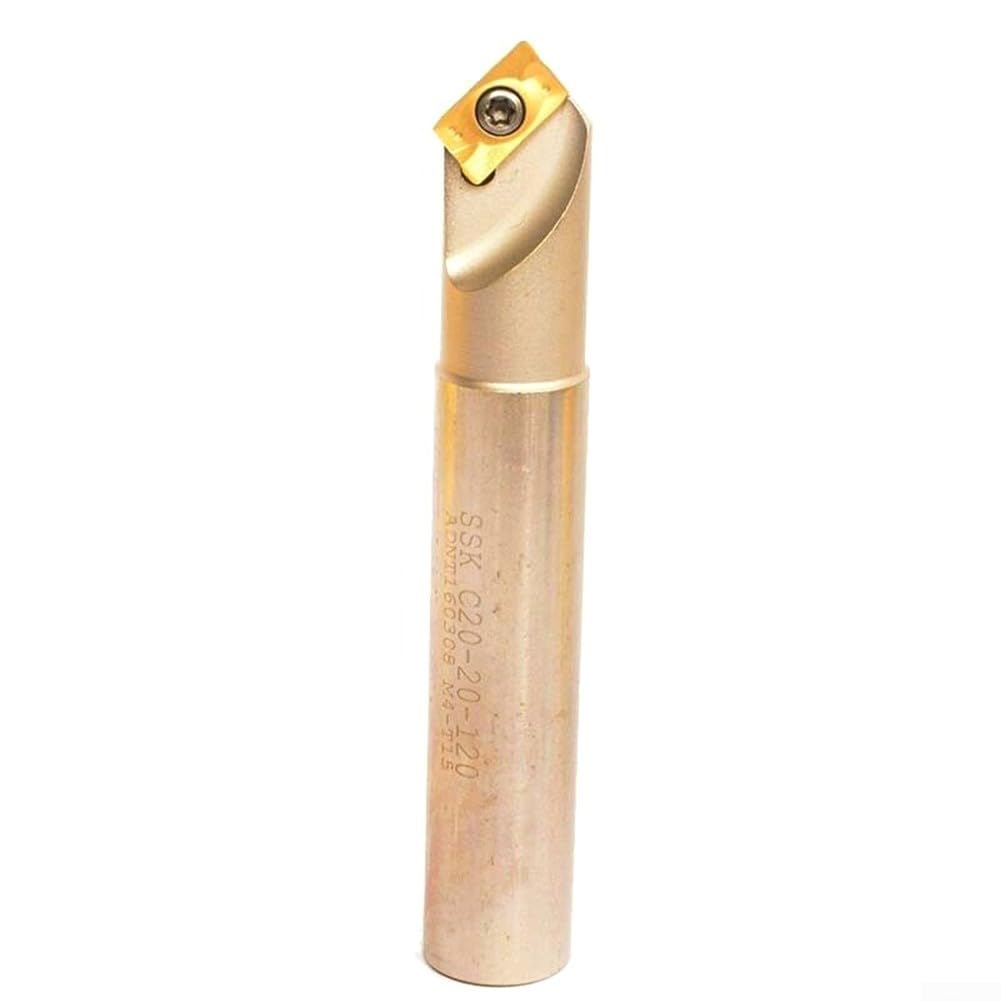 Eawfgtuw Fraise à chanfreiner indexable C20-20-120L de 20 mm avec 10 inserts en carbure APMT1604PDER pour travail des métaux CNC, angle de 45 degrés, longueur d'outil de 120 mm,