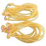 WHYHKJ 10pcs Powerful Fishing Slingshot Elastic Tube Rubber Band for Fishing Shooting Slingshot Catapult Replacement Outdoor Bow & Arrow Sport Catapult, Yellow