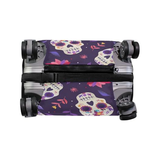 CHIFIGNO Cute Sugar Skull Cover Luggage Protector Luggage Dust Cover with Concealed Zippers for 18-32 Inch Luggage M Fits 22-24 Inch4