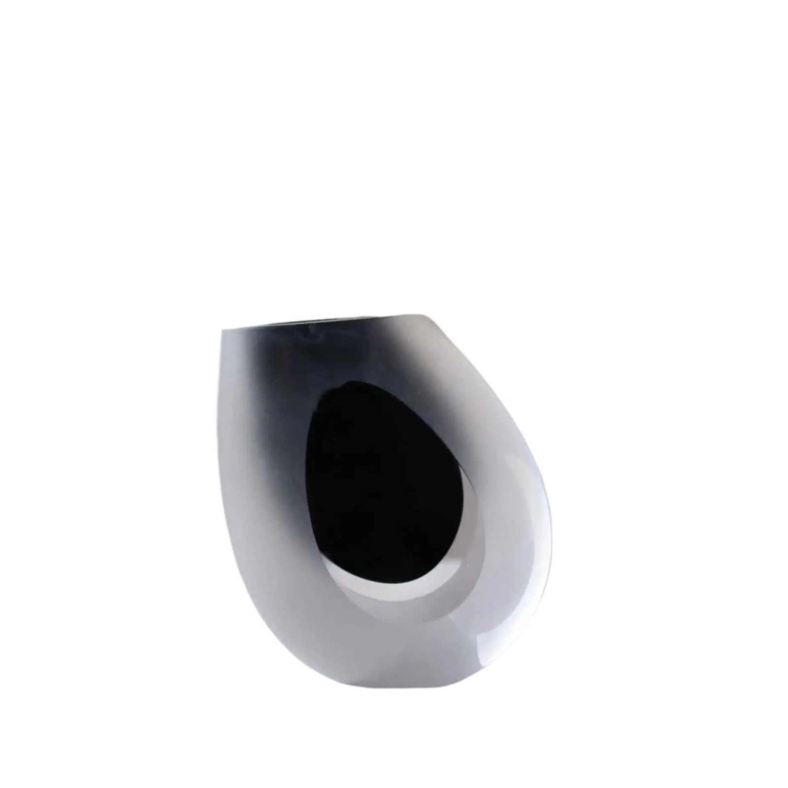 Modern Blown Thick Bottom Small Mouth Colorful Mini Decoration Wide Dinner Desktop Hydroponics Black And White Vase For Living Room, Office, Wedding(Color05)