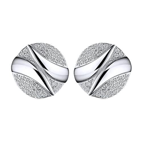 Boucles d'oreilles à clip pour oreilles non percées avec micro pavé clair
