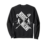 Nordic Walking Gekreuzte Walking Stöcke Sweatshirt