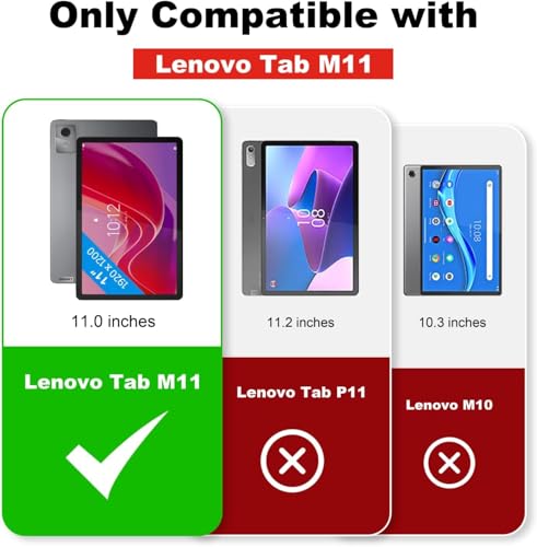 Image of Compatible for Lenovo Tab M11 Case with Pen Holder, Smart Flip Cover with Auto Sleep /Wake, Trifold Stand Protective Cover for Lenovo Tab M11 11 inch Tablet (Lavender)