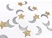 Double-Side Gold Glitter Star and Glitter Silver Moon Confetti Wedding Bithday Parties Bridal Shower Confetti Baby Shower Decorations Table Scatters Setting, 200pcs