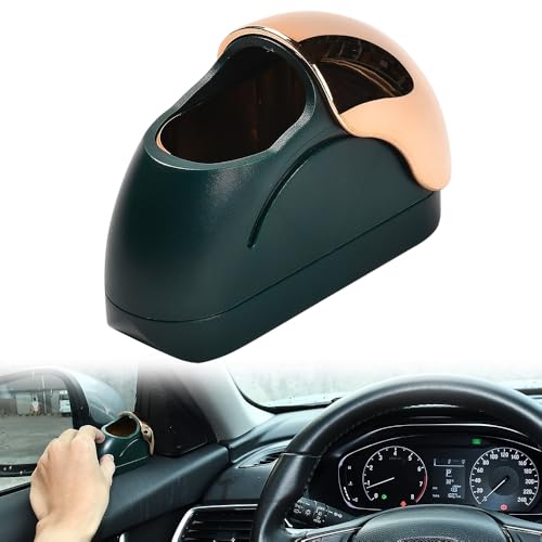 Image of JSCARLIFE Portable Car Ashtray With Lid, Smell Proof Windproof Detachable Auto Truck Ashtray, Mini Trash Can Organizer Car Ashtray for Office, Home (Green)