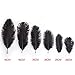 Bseash Natural Ostrich Feathers Bulk 12-14 inches (30-35cm) for Wedding Party Centerpieces, Flower Arrangement and Home Decoration (Black 50pcs)
