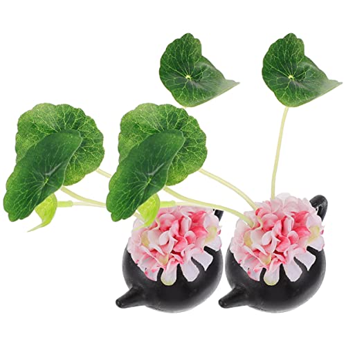 UTHCLO 2pcs Sushi Plate Decoration Household Fake Sushi Table Centerpieces Sushi Plate Flowers Dish Decor Japanese Decorations Desktop Fake Plant Desktop Faux Plant Plastic