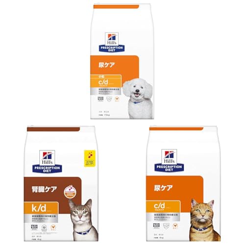 【セット買い】ヒルズ プリスクリプションダイエット ドッグフード ドライ c/d シーディー マルチケア 小粒 チキン 尿ケア 犬用 特別療法食 7.5kg + キャットフード ドライ k/d ケイディー チキン 腎臓ケア 猫用 特別療法食 4kg + キ