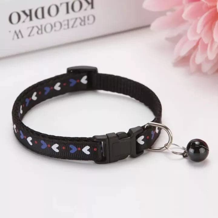 LitVibes Cat Collars Breakaway With Bell & Love Design,Kitten & Small Dogs Soft Adjustable,Safe,Solid & Protection For Cats & Puppies,Cute Kitty Neckband With Love Design(Black),?14 cm,W_2 cm (B0BN8NJ1SG) Amazon Price History, Amazon Price Tracker