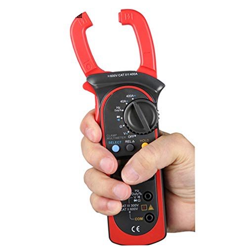 Hand holding the Generic UT204 Digital Clamp Meter
