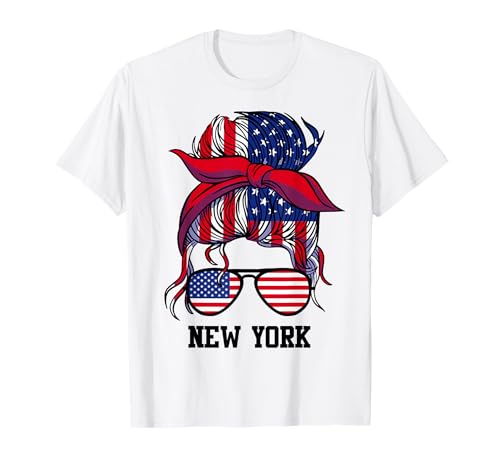 Bandana Foulard Lunettes de soleil Fille New York T-Shirt