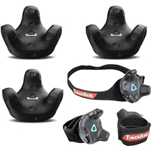 HTC 3 Pack VR VIVE Tracker 3.0 - with Rebuff Reality TrackBelt + 2 TrackStraps Full Body Tracking VR Bundle, Black