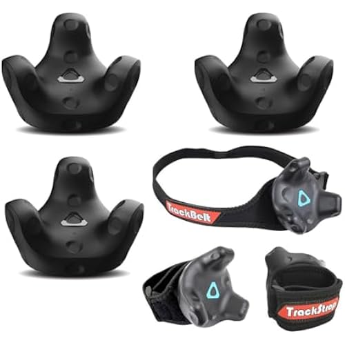 HTC 3 Pack VR VIVE Tracker (3.0) - with Rebuff Reality TrackBelt + 2 TrackS