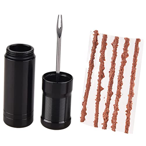 ULTECHNOVO 1Set Professional Tire Plug Kit with Rubber Repair Strings Essential Cycling Repair Tool for Emergency Punctures Durable and Easy to Use Tire Accessory for Bikes and Motorcycles