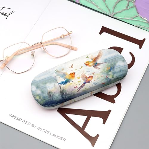 Image of Eyeglasses Case Hard Shell Protective Case for Glasses Eyeglass Box with Cleaning Cloth for Boys Men Man Cute Aesthetic