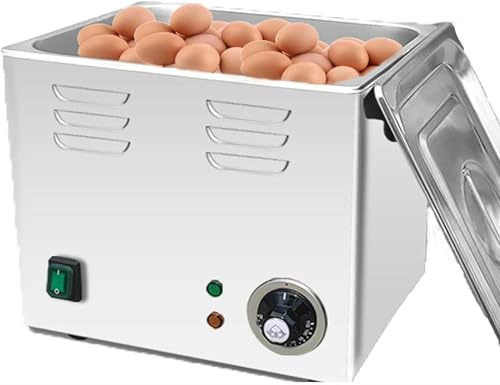 UWYTGF Commercial Hot Spring Egg Cooker,Electric Egg Cooker,60Pcs Large Capacity Egg Boiler with Timer,75? Constant Temperature,for Rapid Soft,Medium,Poached,Hard Boiled