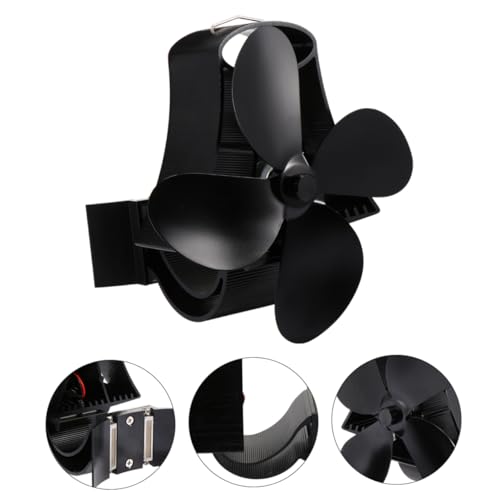 Ventilateur de poêle thermique Ciieeo à pales pour cheminée